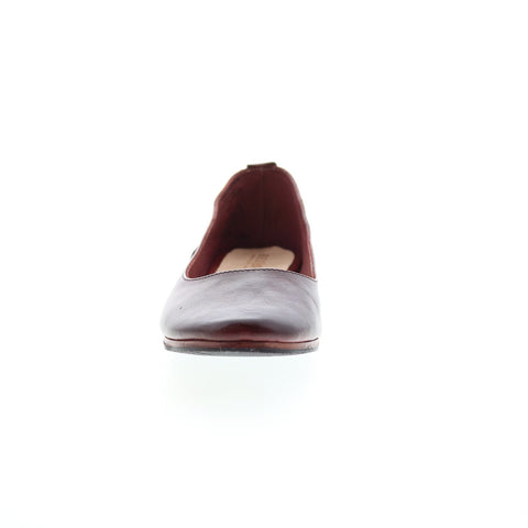 BedStu Misty F301616 Womens Burgundy Leather Slip On Ballet Flats Shoes