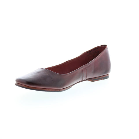 BedStu Misty F301616 Womens Burgundy Leather Slip On Ballet Flats Shoes