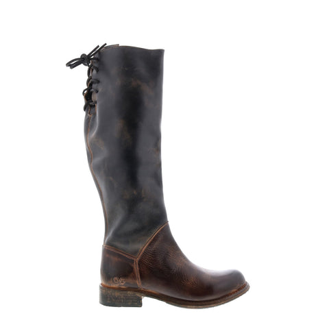 BedStu Manchester F311003 Womens Brown Leather Lace Up Knee High Boots