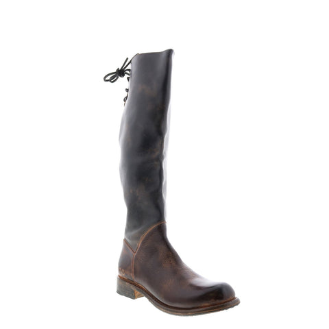 BedStu Manchester F311003 Womens Brown Leather Lace Up Knee High Boots