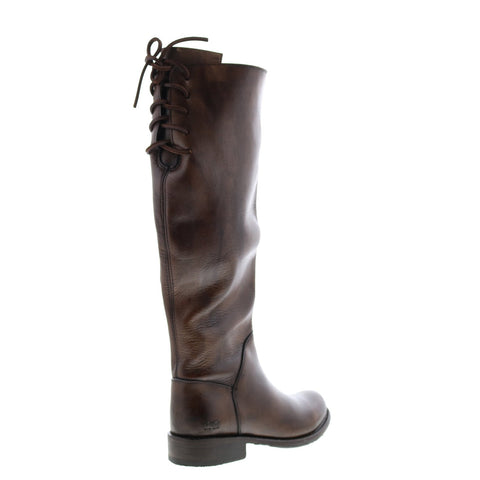 BedStu Manchester F311003 Womens Brown Leather Lace Up Knee High Boots
