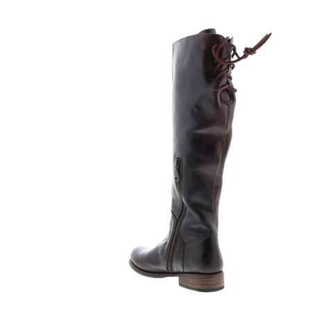 BedStu Manchester F311003 Womens Brown Leather Lace Up Knee High Boots