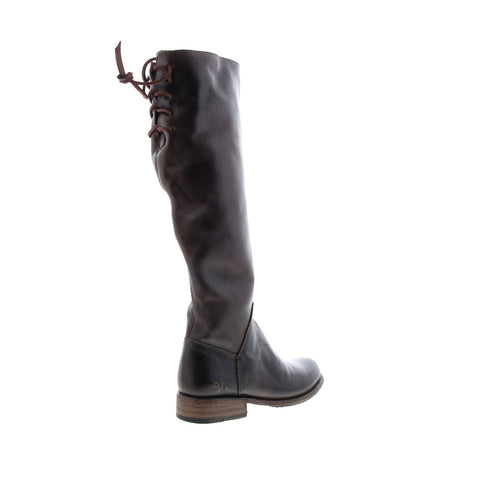 BedStu Manchester F311003 Womens Brown Leather Lace Up Knee High Boots