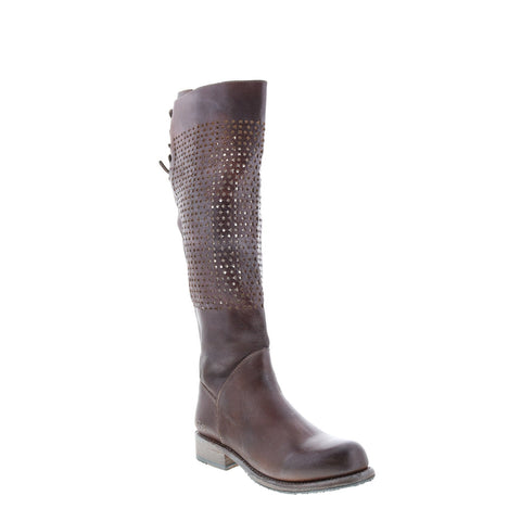 Bed Stu Cambridge F311009 Womens Brown Leather Lace Up Knee High Boots