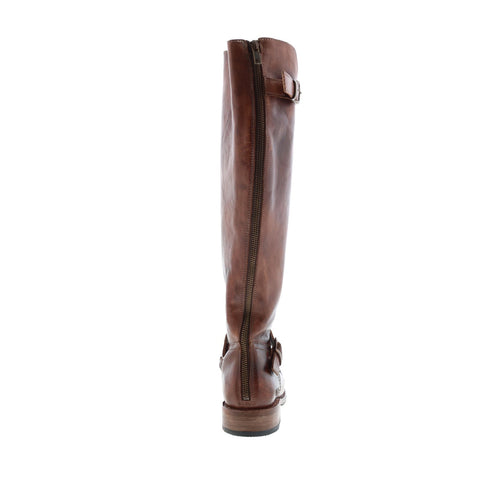 BedStu Blackburn F311019 Womens Brown Leather Hook & Loop Knee High Boots