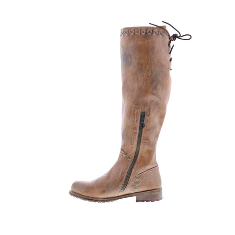BedStu Manchester III F311029 Womens Brown Leather Lace Up Knee High Boots