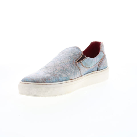 BedStu Hermione F319001 Womens Blue Leather Lifestyle Sneakers Shoes