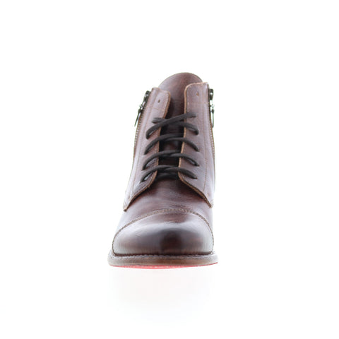 BedStu Bonnie F321012 Womens Brown Leather Lace Up Casual Dress Boots