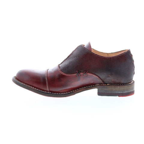 BedStu Garden F321111 Womens Burgundy Leather Slip On Loafer Flats Shoes