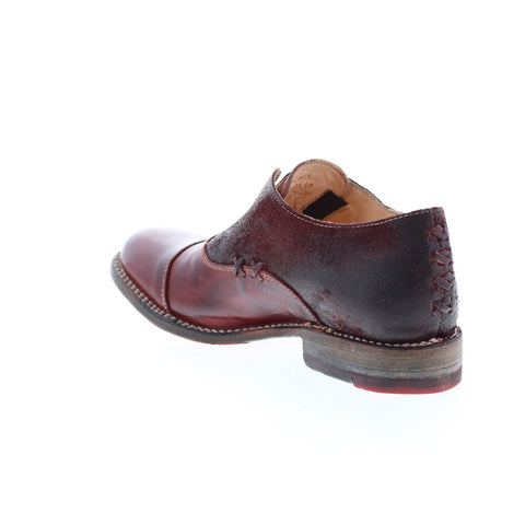 BedStu Garden F321111 Womens Burgundy Leather Slip On Loafer Flats Shoes