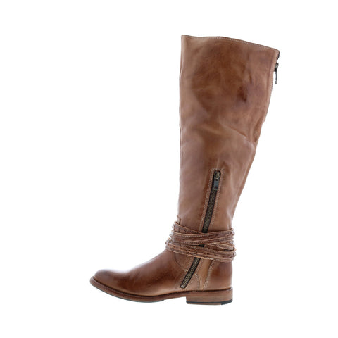 Bed Stu Eva F321120 Womens Brown Leather Zipper Knee High Boots