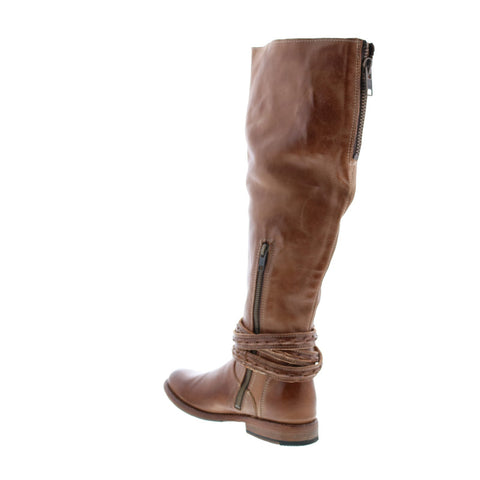 Bed Stu Eva F321120 Womens Brown Leather Zipper Knee High Boots