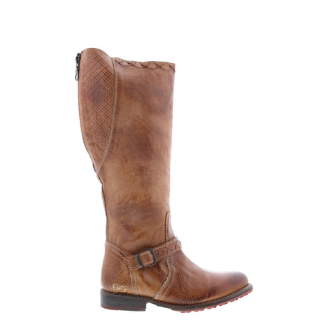 BedStu Glaye S F321139 Womens Brown Leather Hook & Loop Knee High Boots