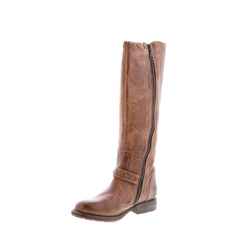 BedStu Glaye S F321139 Womens Brown Leather Hook & Loop Knee High Boots