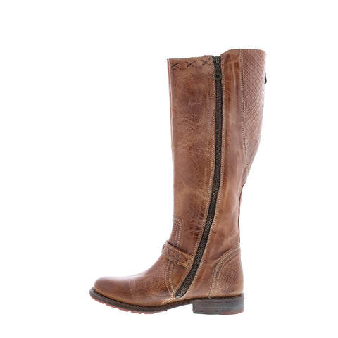 BedStu Glaye S F321139 Womens Brown Leather Hook & Loop Knee High Boots