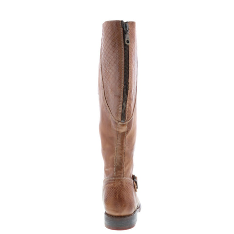 BedStu Glaye S F321139 Womens Brown Leather Hook & Loop Knee High Boots