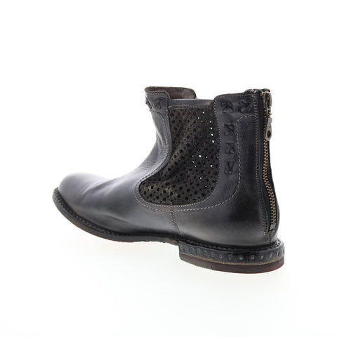 BedStu Baylene F321148 Womens Black Leather Zipper Ankle & Booties Boots