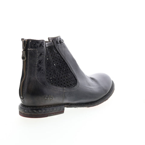 BedStu Baylene F321148 Womens Black Leather Zipper Ankle & Booties Boots