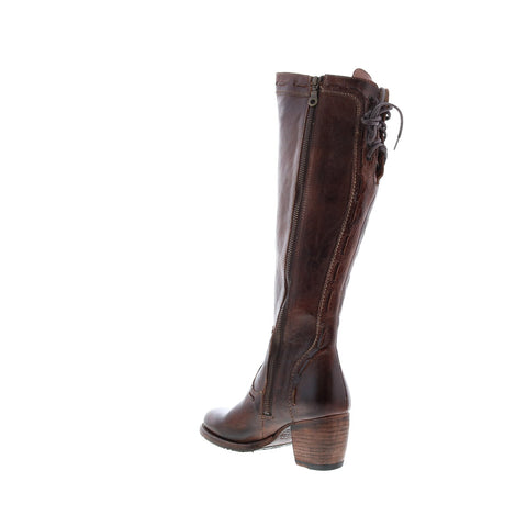 BedStu Fortune F322011 Womens Brown Leather Zipper Knee High Boots