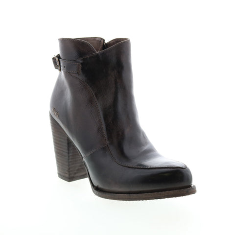BedStu Isla F323000 Womens Gray Leather Hook & Loop Casual Dress Boots