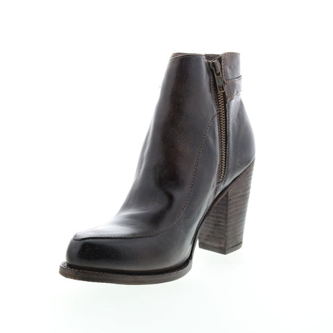 BedStu Isla F323000 Womens Gray Leather Hook & Loop Casual Dress Boots