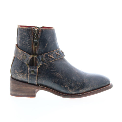 BedStu Winslet F328001 Womens Black Leather Zipper Casual Dress Boots