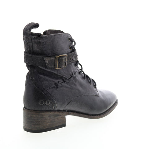 BedStu Era F328009 Womens Black Leather Lace Up Casual Dress Boots