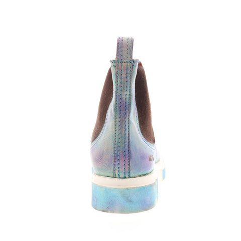 BedStu Randi F328011 Womens Blue Leather Slip On Chelsea Boots