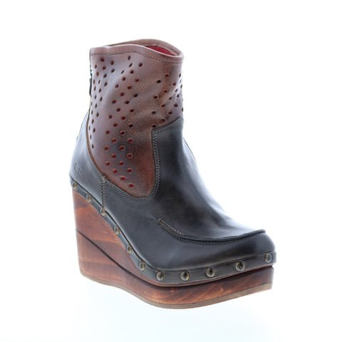 BedStu Nadea F328020 Womens Black Leather Zipper Casual Dress Boots