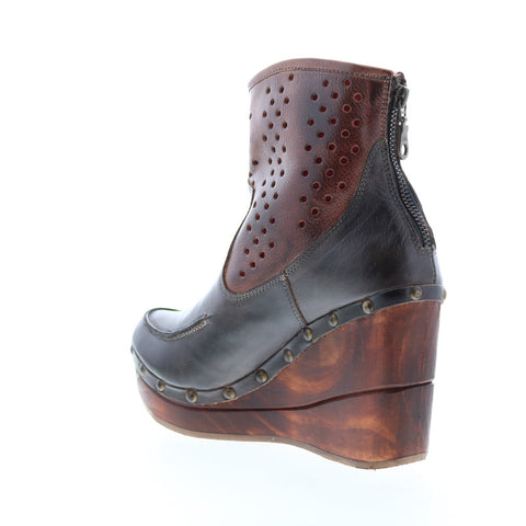 BedStu Nadea F328020 Womens Black Leather Zipper Casual Dress Boots