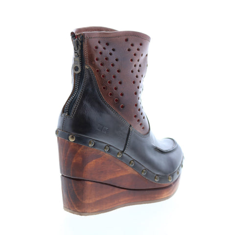 BedStu Nadea F328020 Womens Black Leather Zipper Casual Dress Boots