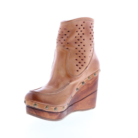 Bed Stu Nadea F328020 Womens Brown Leather Zipper Casual Dress Boots