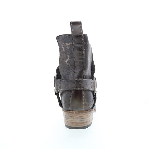 BedStu Canada F331014 Womens Gray Leather Zipper Ankle & Booties Boots