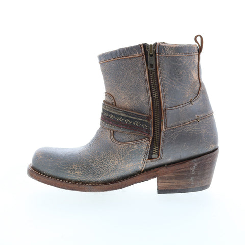 BedStu Triple F331508 Womens Gray Leather Zipper Casual Dress Boots