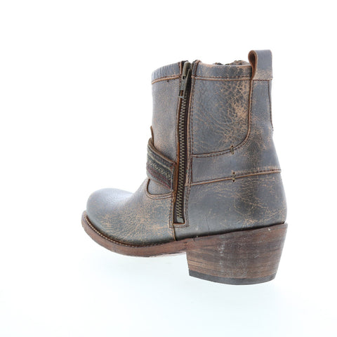 BedStu Triple F331508 Womens Gray Leather Zipper Casual Dress Boots