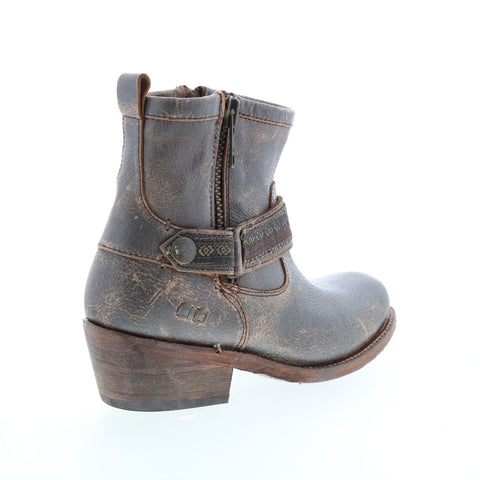 BedStu Triple F331508 Womens Gray Leather Zipper Casual Dress Boots