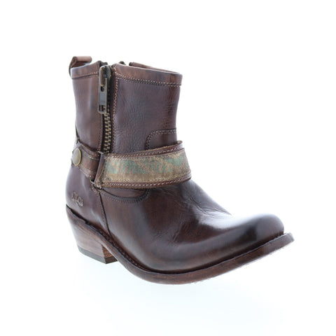BedStu Triple F331508 Womens Brown Leather Zipper Casual Dress Boots