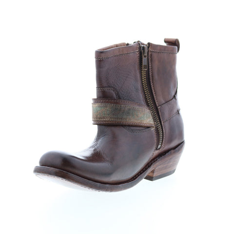 BedStu Triple F331508 Womens Brown Leather Zipper Casual Dress Boots