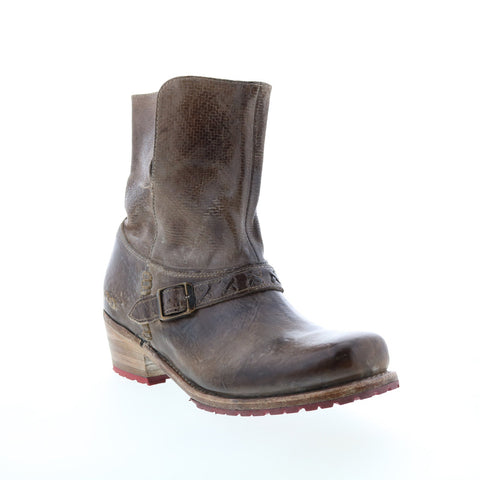 BedStu Shaela F331516 Womens Gray Leather Hook & Loop Casual Dress Boots