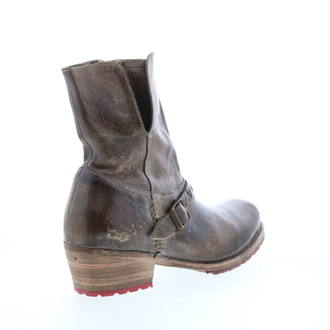 BedStu Shaela F331516 Womens Gray Leather Hook & Loop Casual Dress Boots