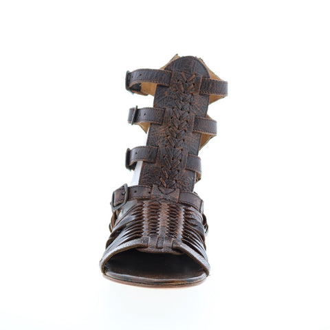 BedStu Aurelia F373010 Womens Brown Leather Gladiator Sandals Shoes