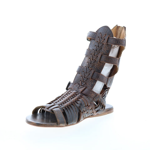 BedStu Aurelia F373010 Womens Brown Leather Gladiator Sandals Shoes