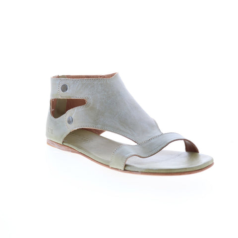 BedStu Soto F373012 Womens Green Leather Zipper Strap Sandals Shoes