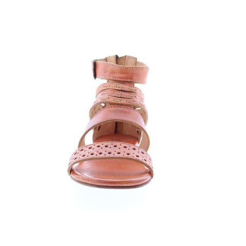 BedStu Artemis F373025 Womens Pink Leather Hook & Loop Strap Sandals Shoes