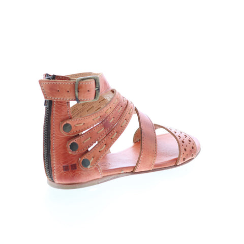 BedStu Artemis F373025 Womens Pink Leather Hook & Loop Strap Sandals Shoes