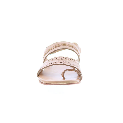 BedStu Rosalyn F373026 Womens Brown Leather Hook & Loop Strap Sandals Shoes