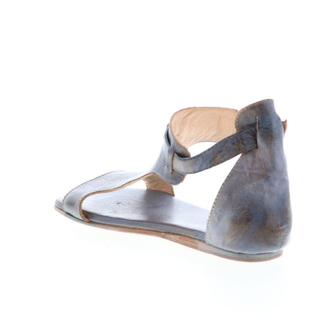 BedStu Sable F373039 Womens Gray Leather Hook & Loop Strap Sandals Shoes