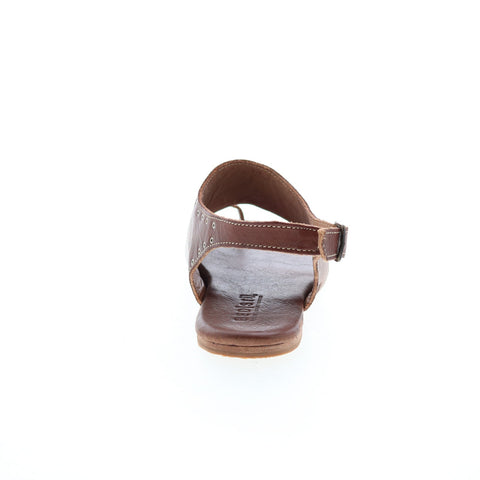 BedStu Misha F373040 Womens Brown Leather Hook & Loop Strap Sandals Shoes