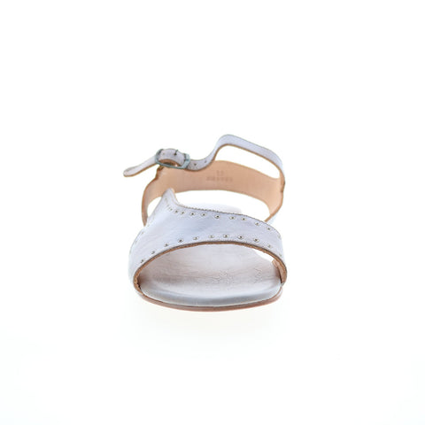 BedStu Auburn F373042 Womens Gray Leather Hook & Loop Strap Sandals Shoes