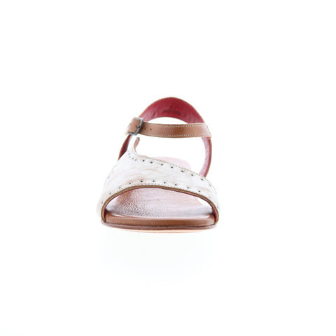 BedStu Auburn F373042 Womens Brown Leather Hook & Loop Strap Sandals Shoes